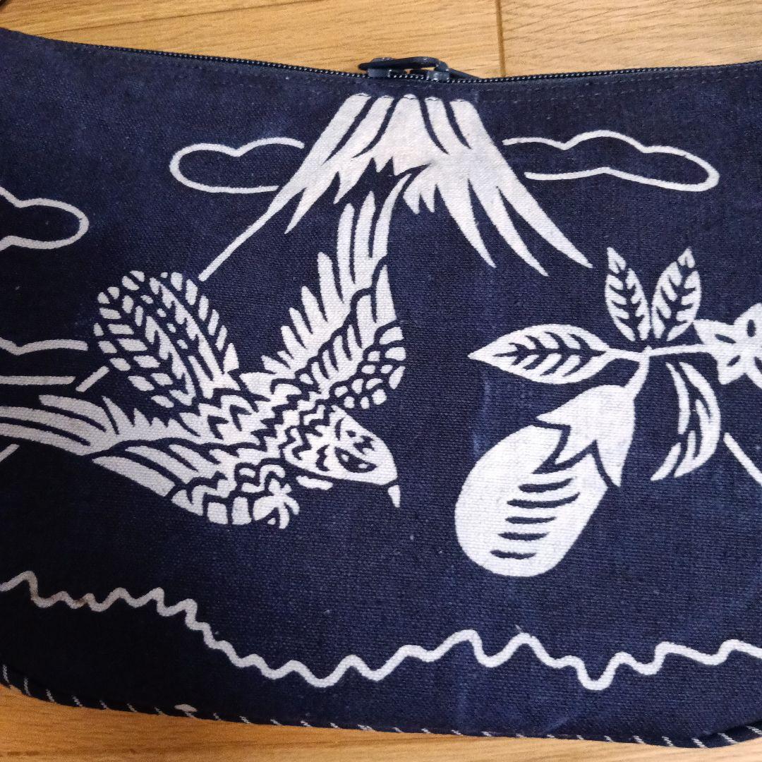 プ*ー様 古布　前掛けリメイク　ショルダーバッグ　一富士二鷹三茄子　ハンドメイド