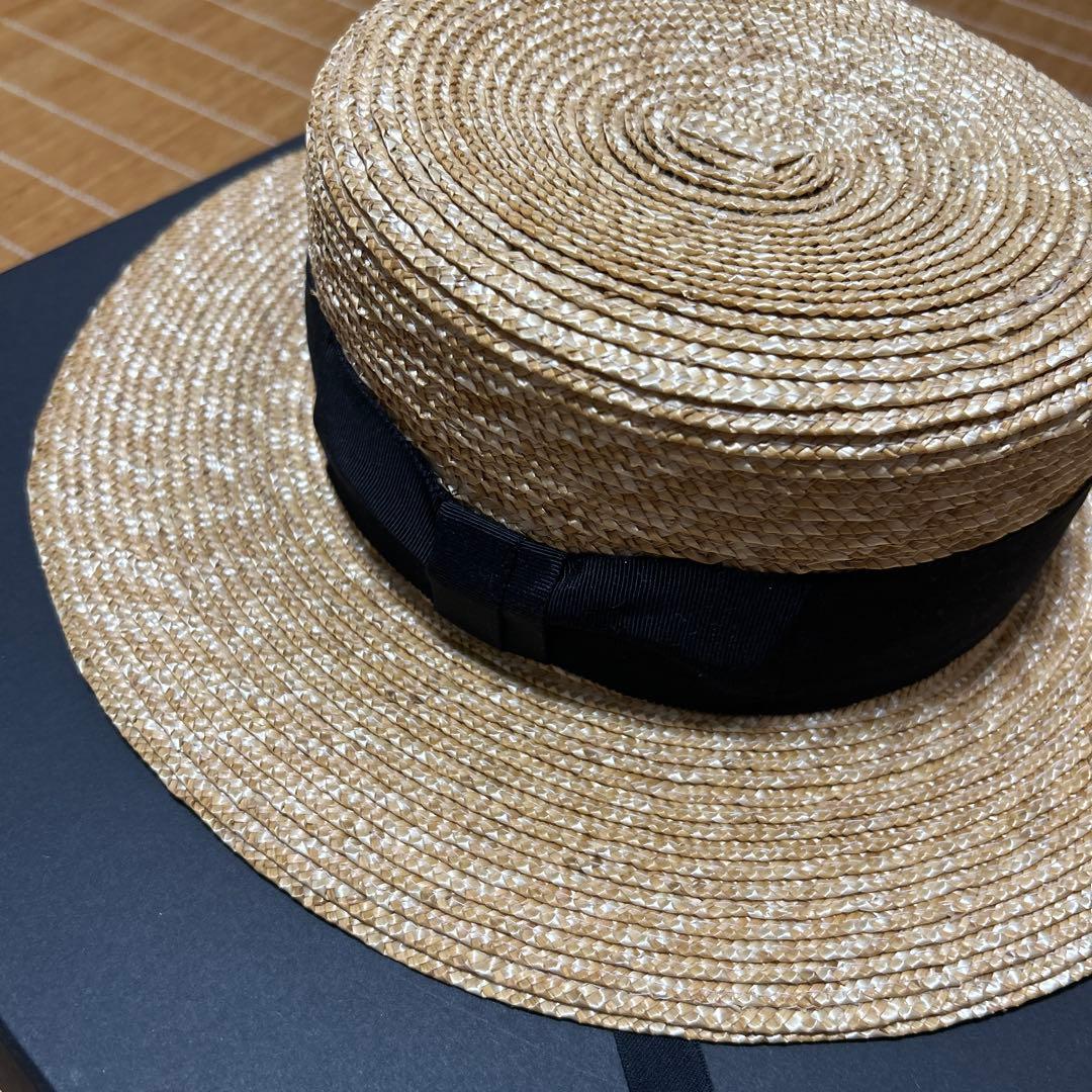 foufou カンカン帽 リボン付き麦わら帽子