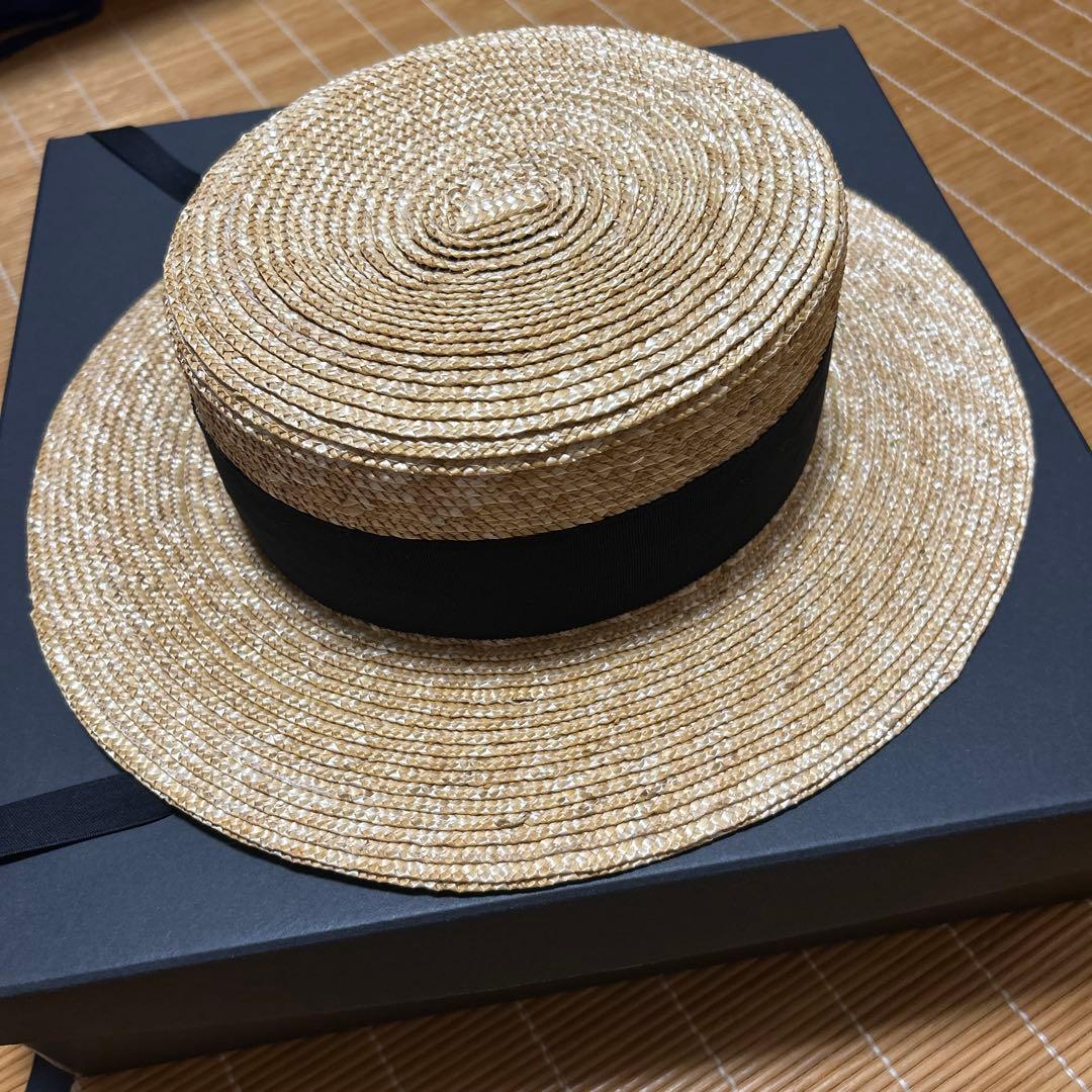 foufou カンカン帽 リボン付き麦わら帽子