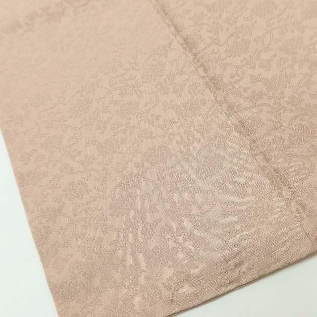 美品 正絹 着物“明るい丁子茶色に唐花の控えめな主張”色無地 U-49