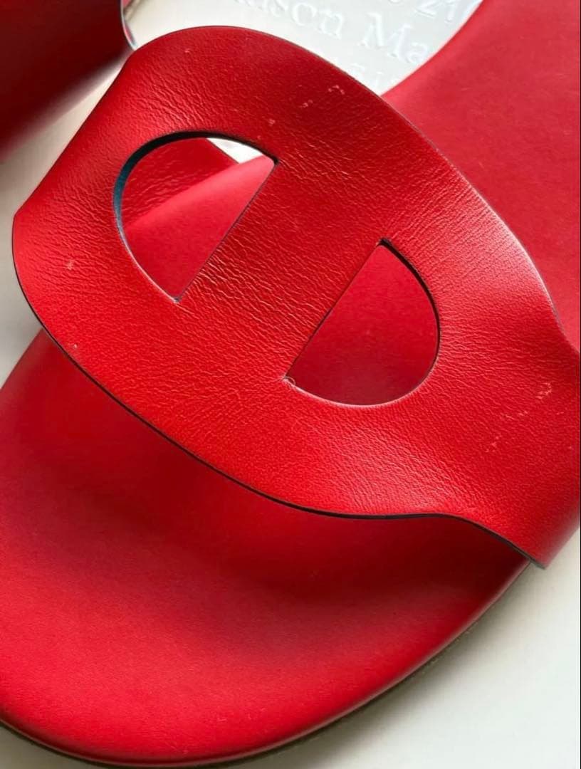 エルメス HERMES サンダル リスボア　ジャスパールージュ　39 リペア済