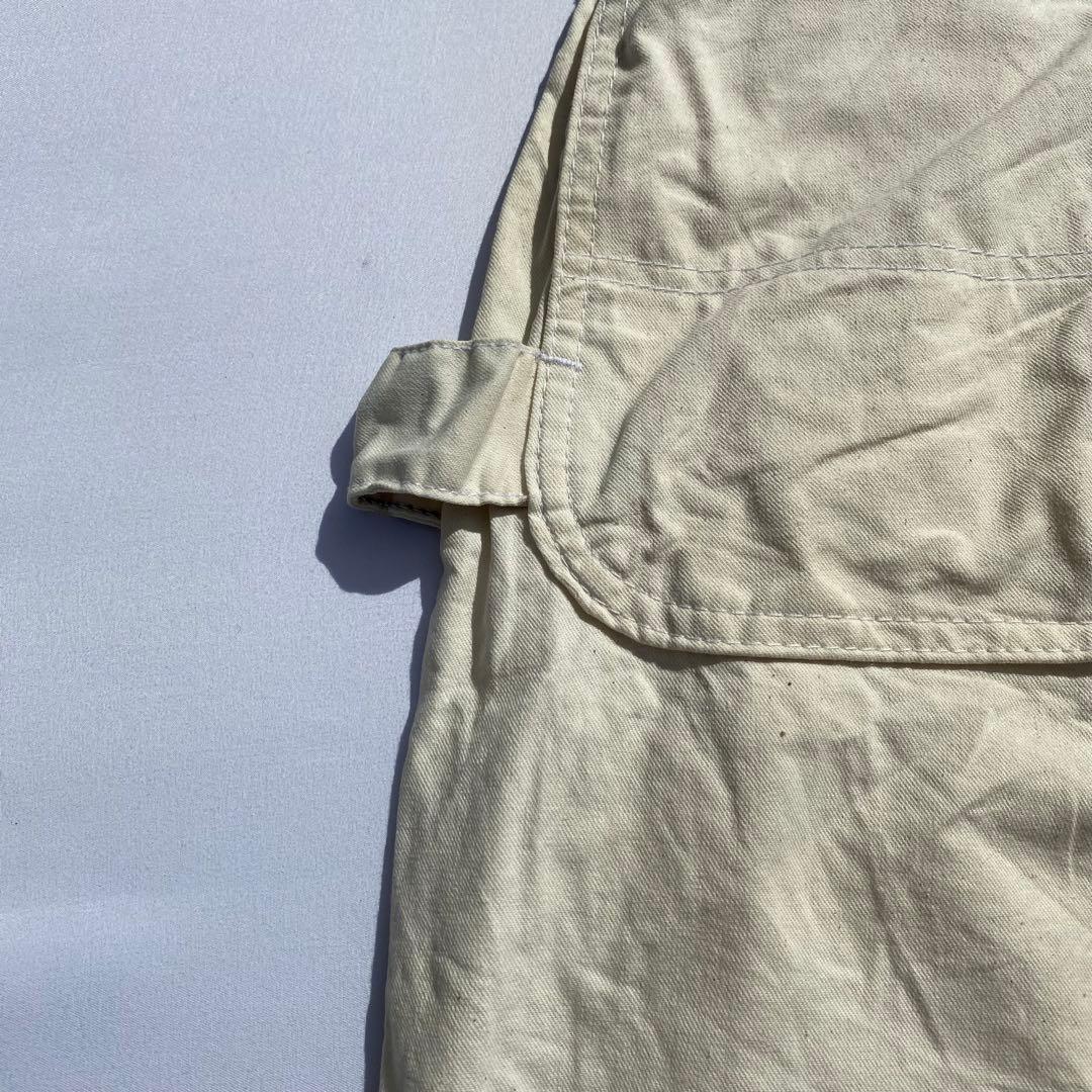 ス*ン様 90's pointer オーバーオール ホワイトキャンバス　w30