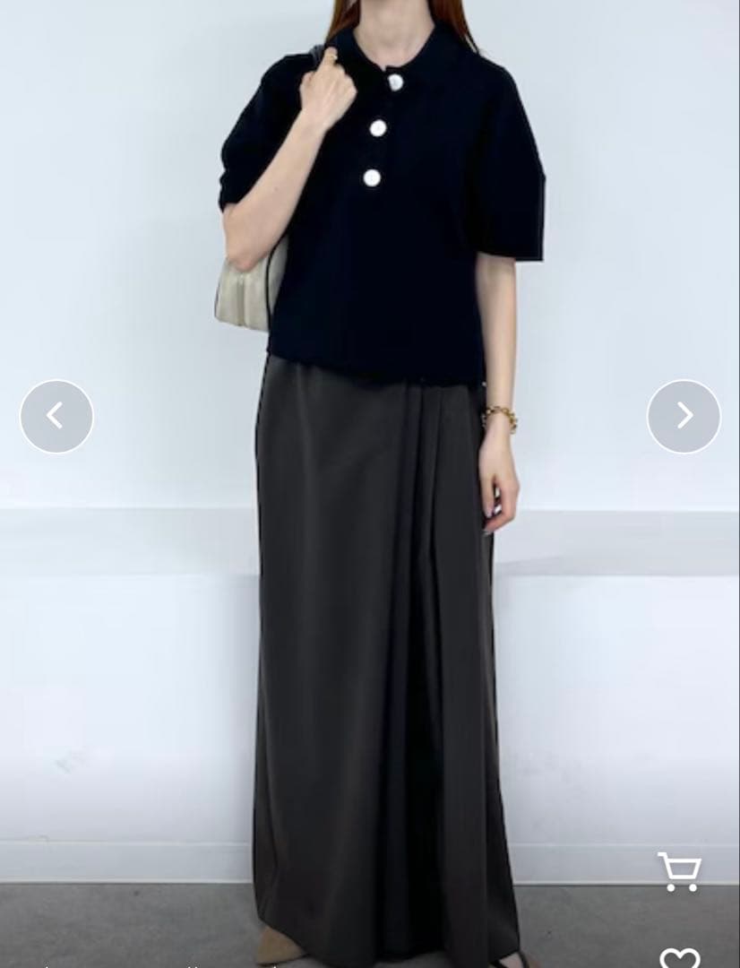 アダムエロペ　コクーンスリーブポロシャツ