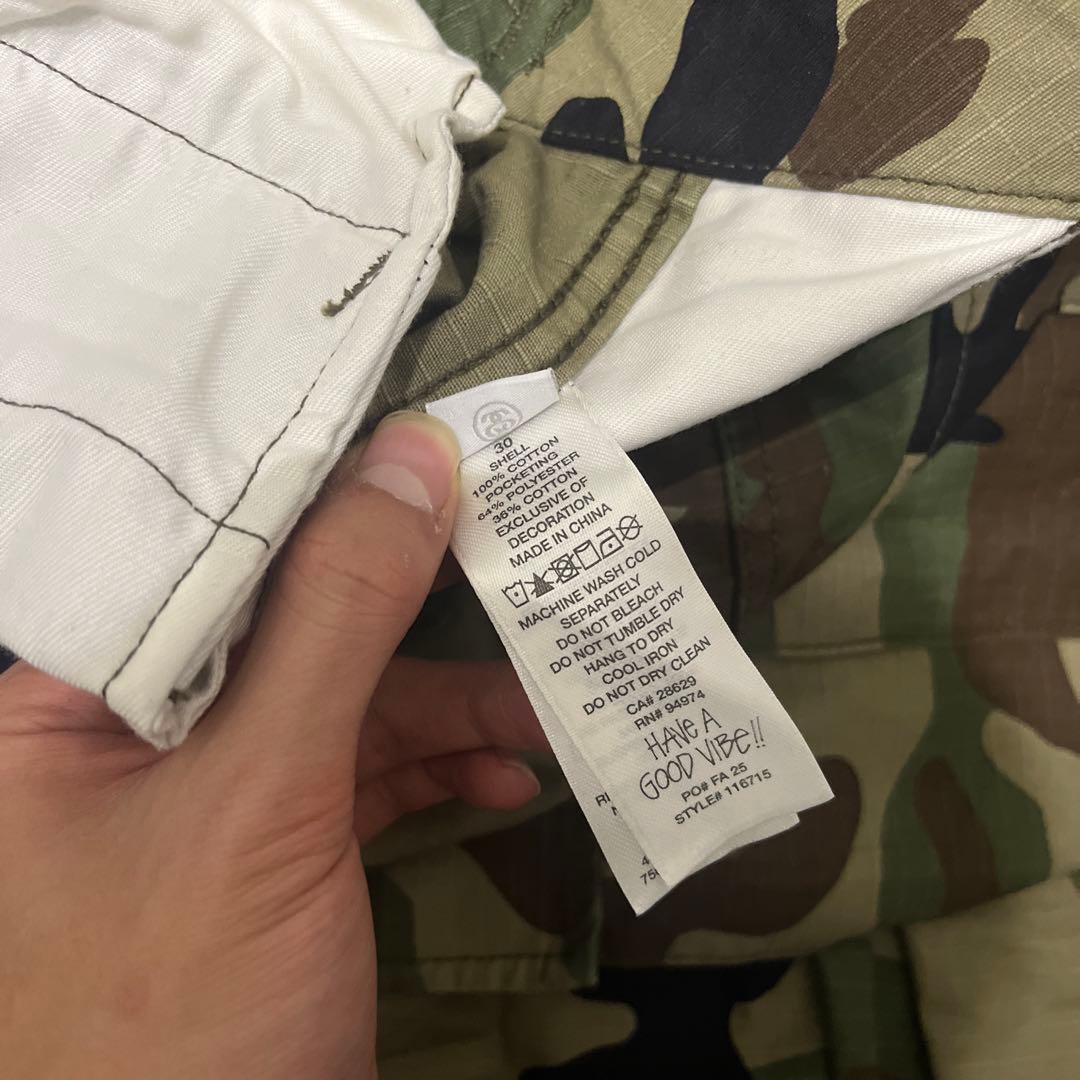 25ss stussy cargo pants 迷彩　カモ柄　ワイド　バギー