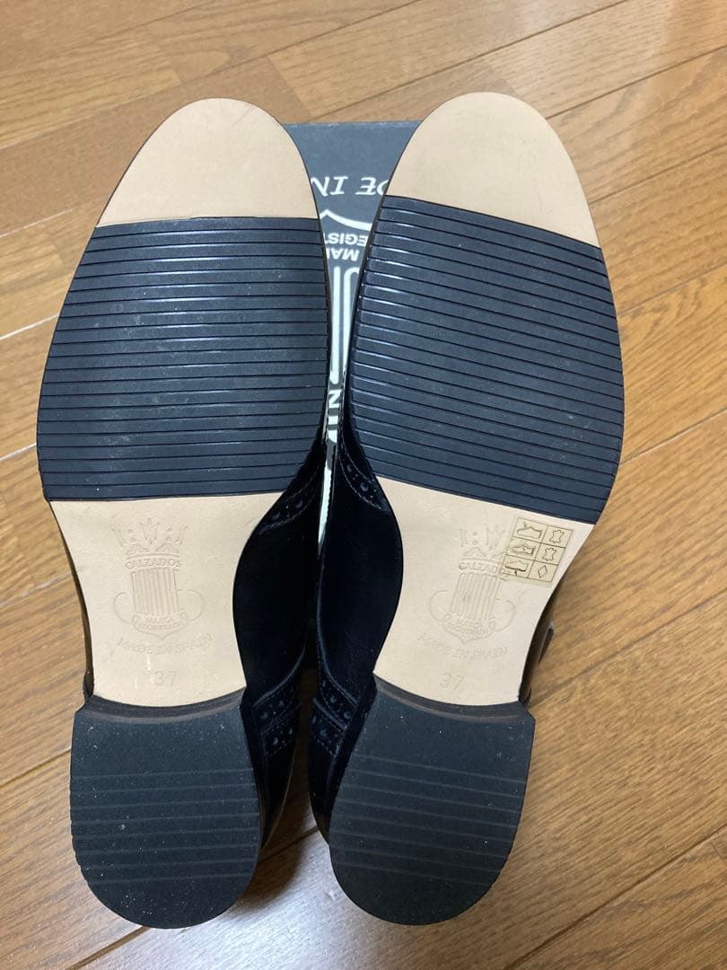 BONTRE ダブルモンクストラップウイングチップ メダリオンシューズ黒本革37