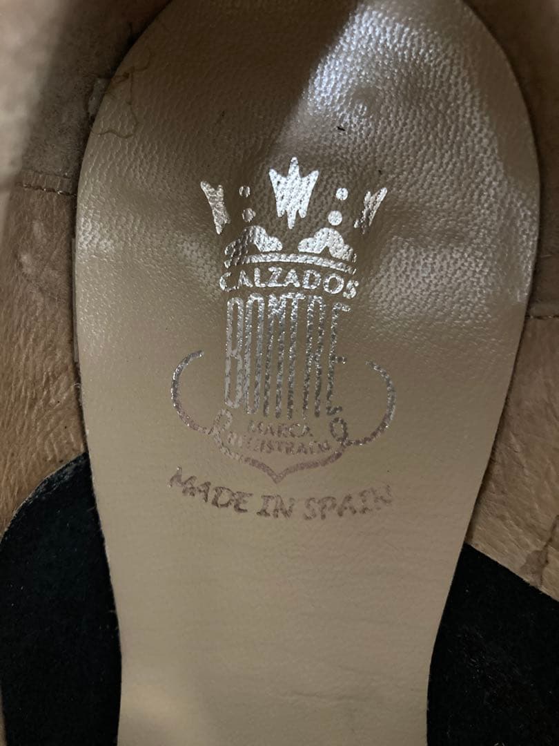 BONTRE ダブルモンクストラップウイングチップ メダリオンシューズ黒本革37