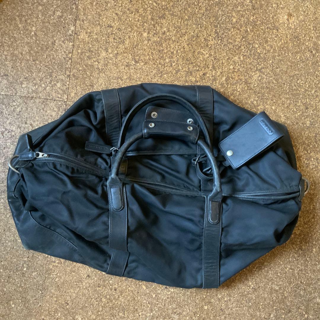 期間限定お値下げ中　COACH ボストンバック　ブラック　本革×ナイロン