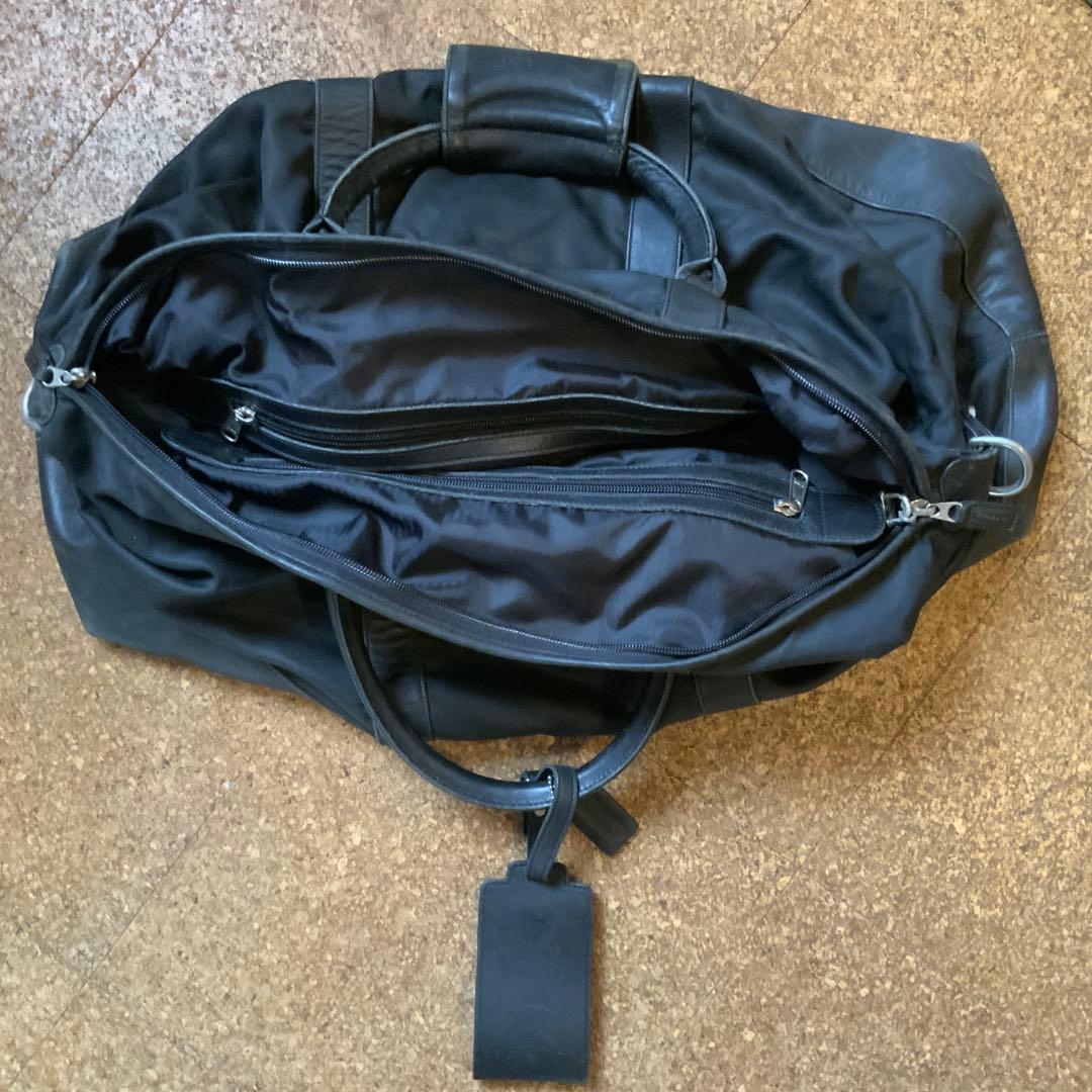 期間限定お値下げ中　COACH ボストンバック　ブラック　本革×ナイロン