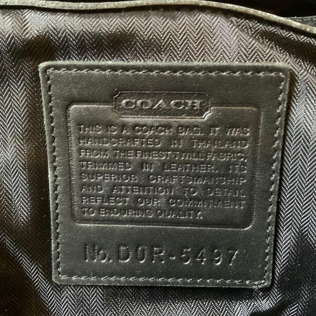 期間限定お値下げ中　COACH ボストンバック　ブラック　本革×ナイロン