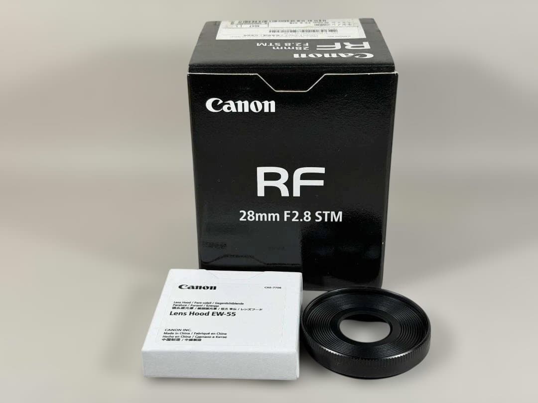 【極美品・純正フード付】CANON(キヤノン) RF28mm F2.8 STM