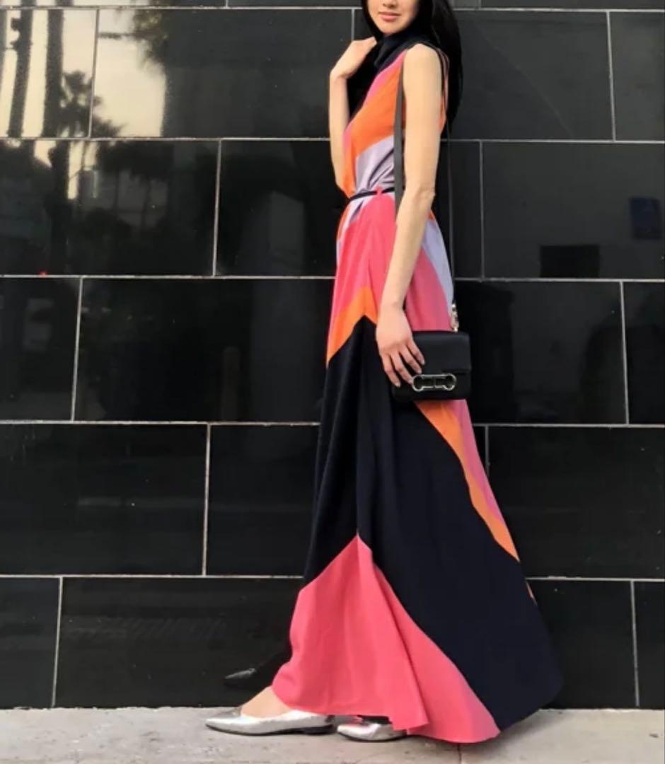 エリコです★HERMES★エルメス★シルクドレス★ロングワンピース★34