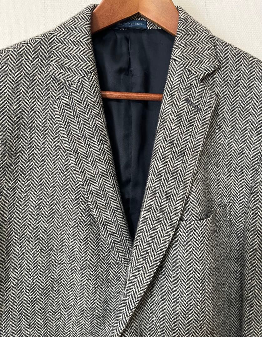 ポロ　ラルフローレン　テーラードジャケット　ヘリンボーン　ツイード　イタリア製