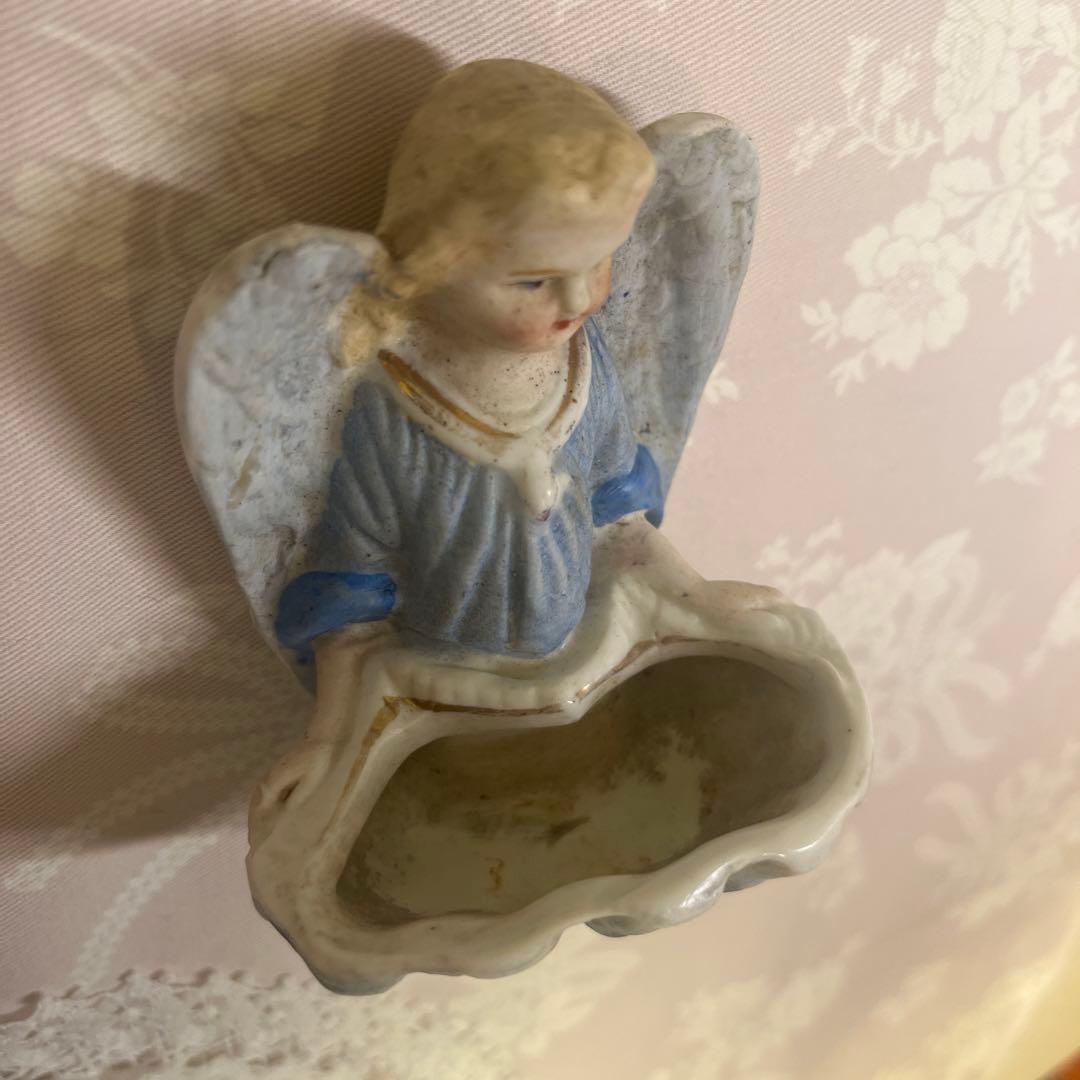 小さな天使の聖水盤 ベニティエ ビスク フランスアンティーク