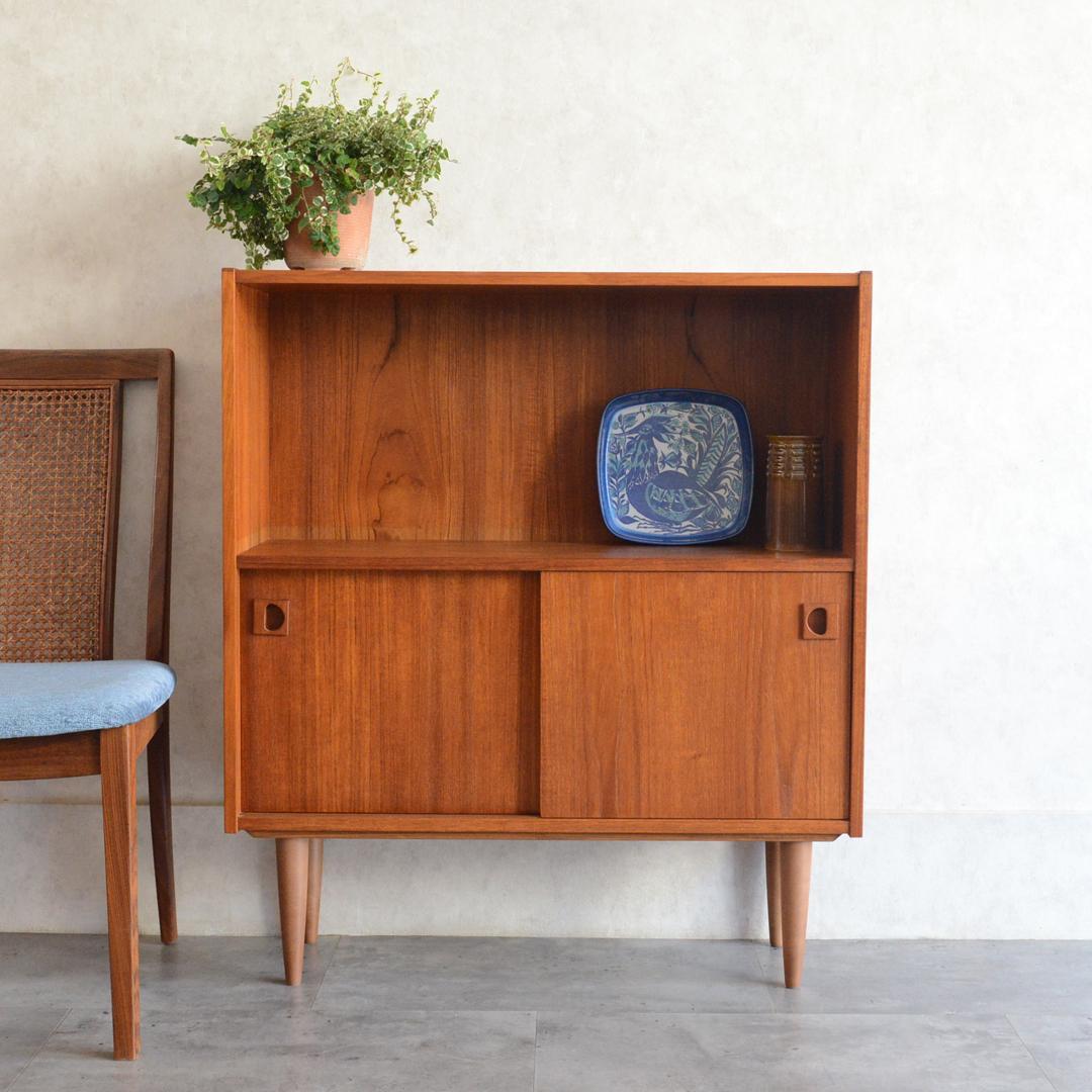 デンマーク 北欧ヴィンテージ チーク オープンシェルフ 北欧家具 キャビネット
