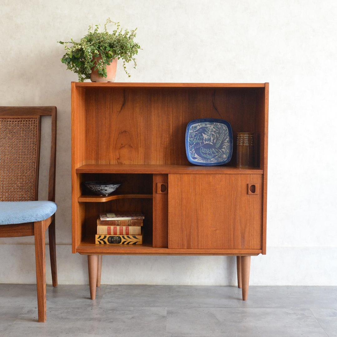 デンマーク 北欧ヴィンテージ チーク オープンシェルフ 北欧家具 キャビネット