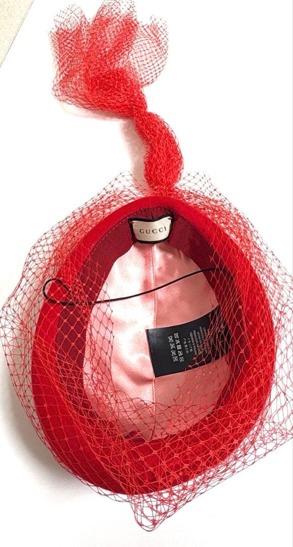 美品　未使用　GUCCI グッチ　帽子　ヴェール　Hat Veil M 57