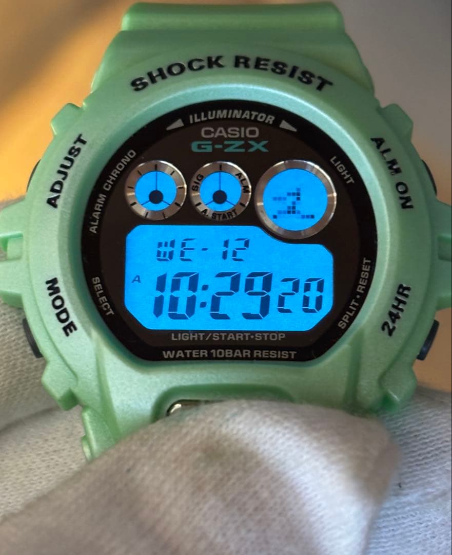 g-shock/ミニ/GZX-690/グリーン/三つ目/ビンテージ/メタリック
