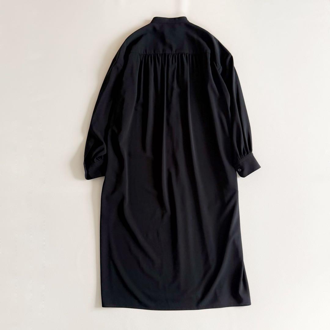 美品　ハイク　HYKE シャツドレス　ロング　ワンピース　黒　1