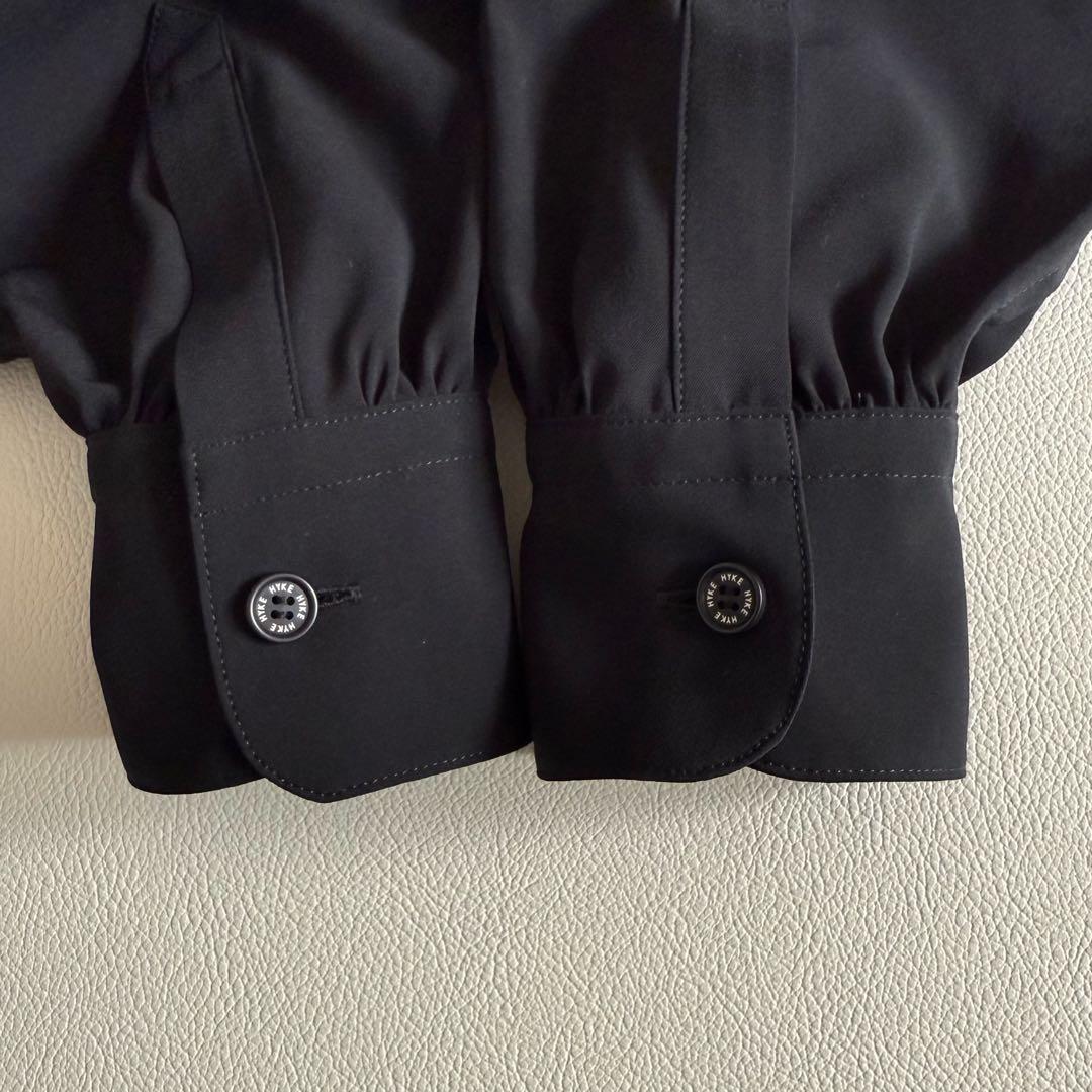 美品　ハイク　HYKE シャツドレス　ロング　ワンピース　黒　1