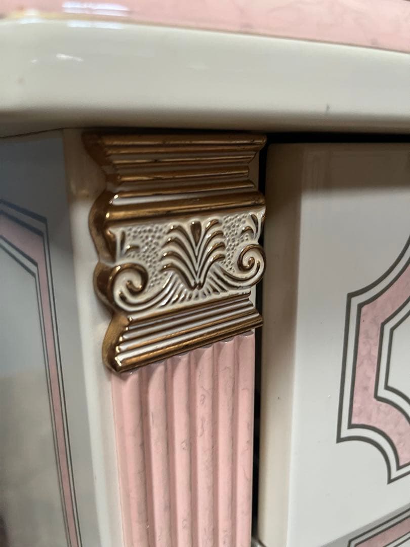 3段 チェスト 白家具 姫系 ロココ調 ピンク インテリア 箪笥 ミニチェスト