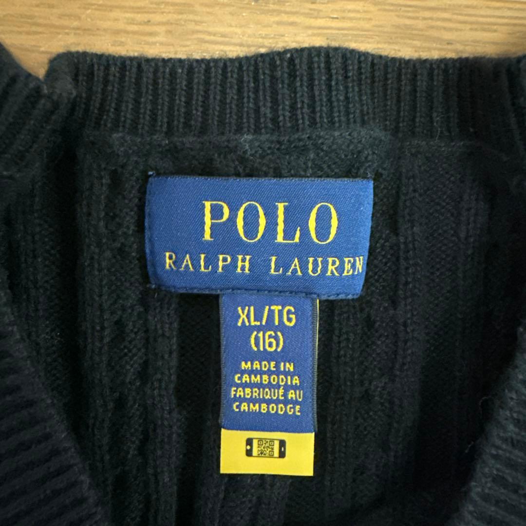 美品 POLO RALPH LAUREN ケーブルニットカーディガン　S相当
