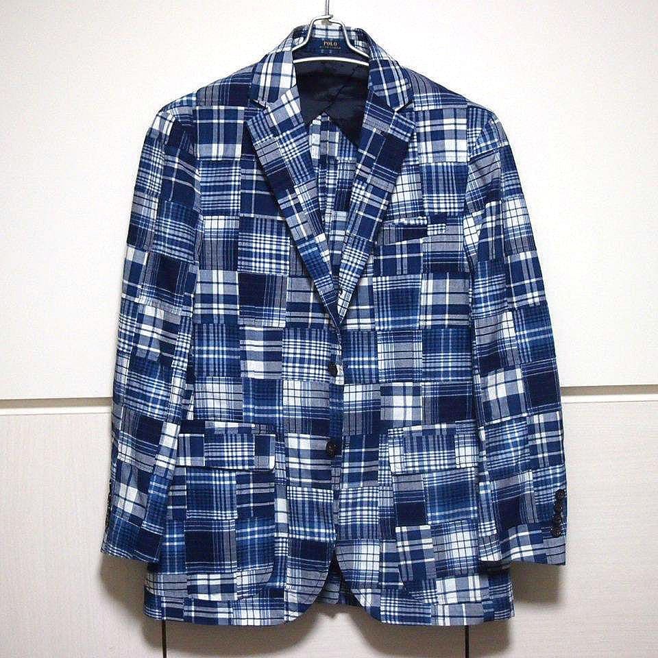 希少★美品　ポロ ラルフローレン　マドラスチェック　パッチワーク　ジャケット