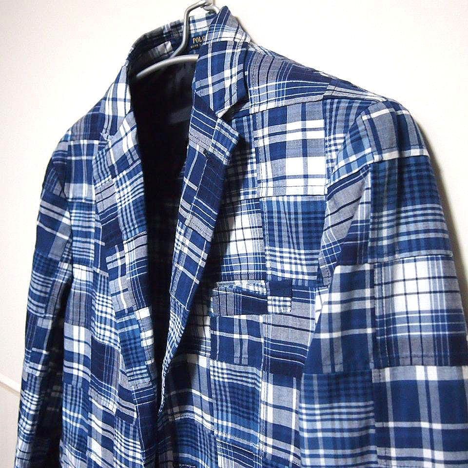 希少★美品　ポロ ラルフローレン　マドラスチェック　パッチワーク　ジャケット