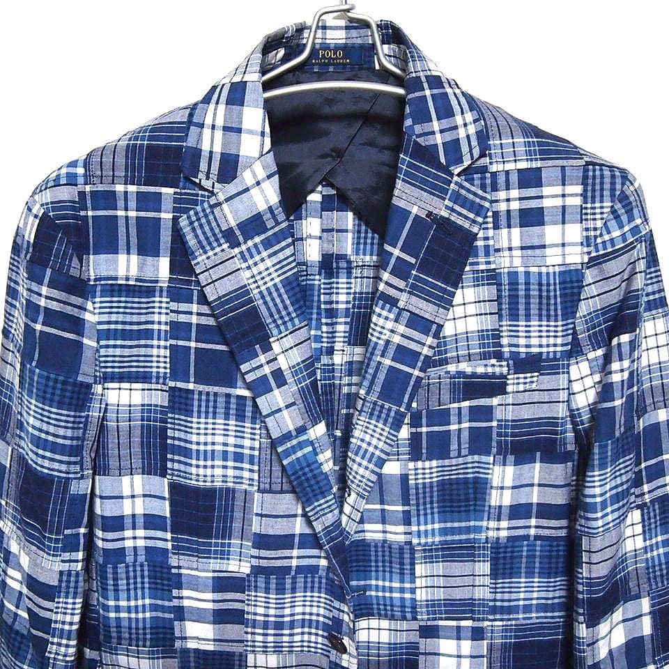 希少★美品　ポロ ラルフローレン　マドラスチェック　パッチワーク　ジャケット