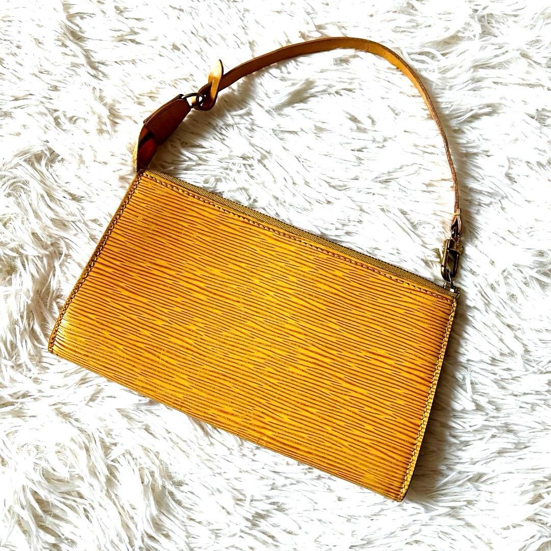 美品　LOUIS VUITTON アクセソワール エピ イエロー バッグ ポーチ