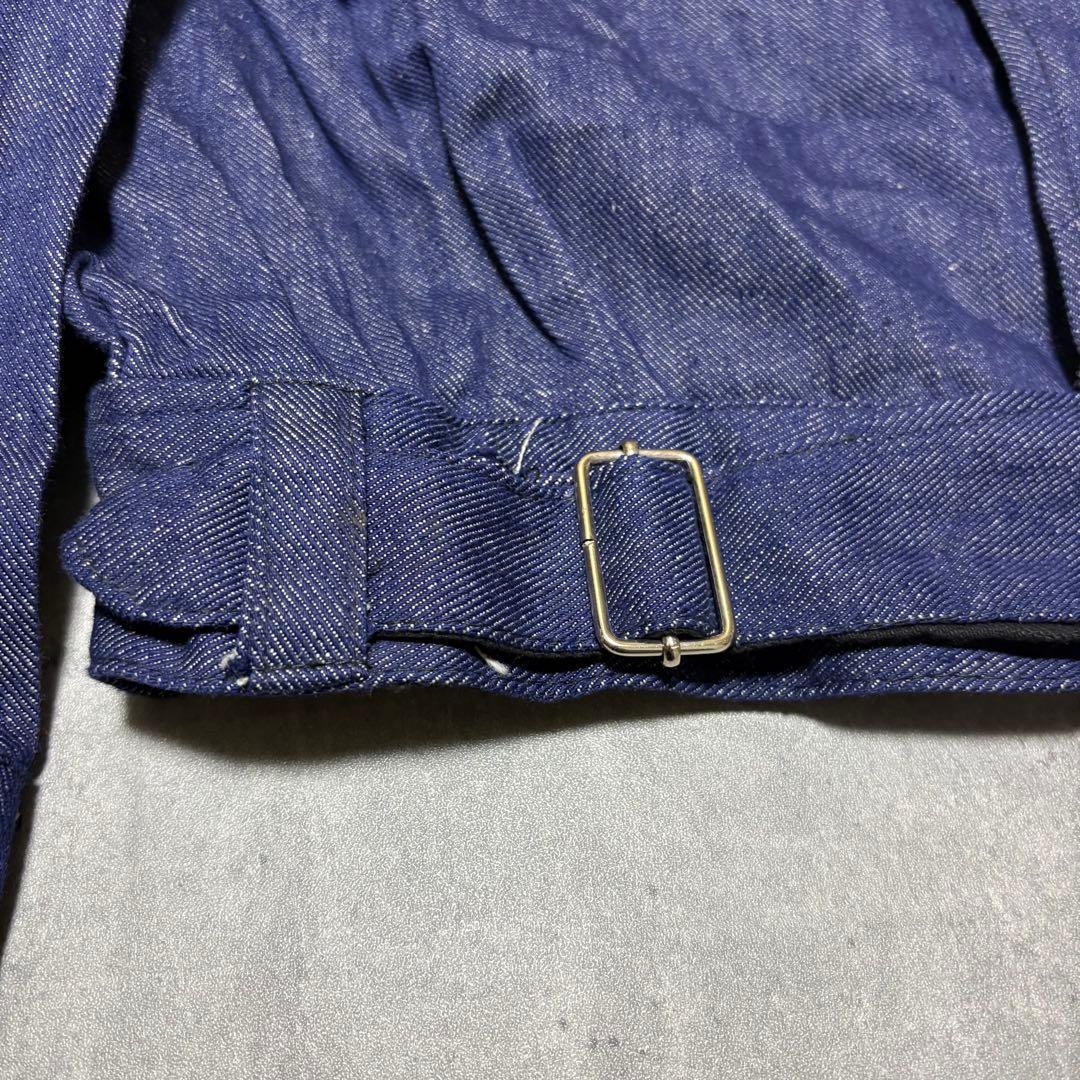 70s デッドストック　イタリア軍　デニムジャケット　ミリタリー　ノンウォッシュ