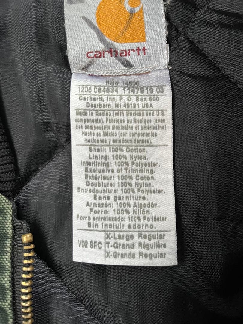 カーハート　ダック　ベスト　V02 SPC スプルースグリーン　メキシコ製