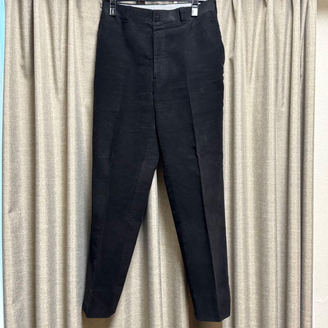 五十嵐トラウザーズ モールスキン 黒 ブラック ビスポーク
