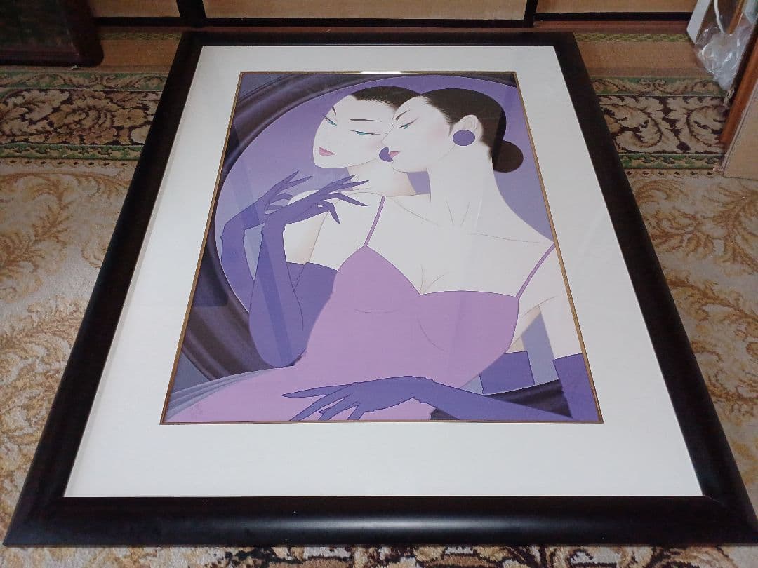 鶴田一郎 「艶鏡」　P20号　 版画　138/150