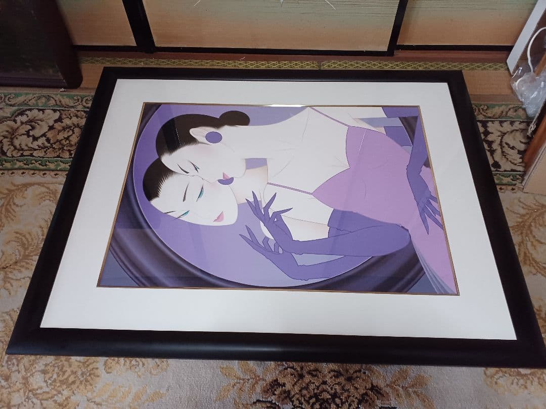 鶴田一郎 「艶鏡」　P20号　 版画　138/150