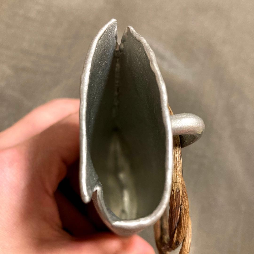 【美品★レア品】清課堂　錫（すず）製　花器