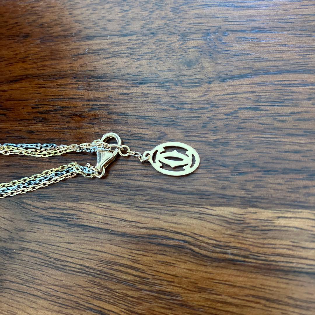 yk【超希少・廃盤】カルティエ トリニティ チェーンネックレス 3段階調節