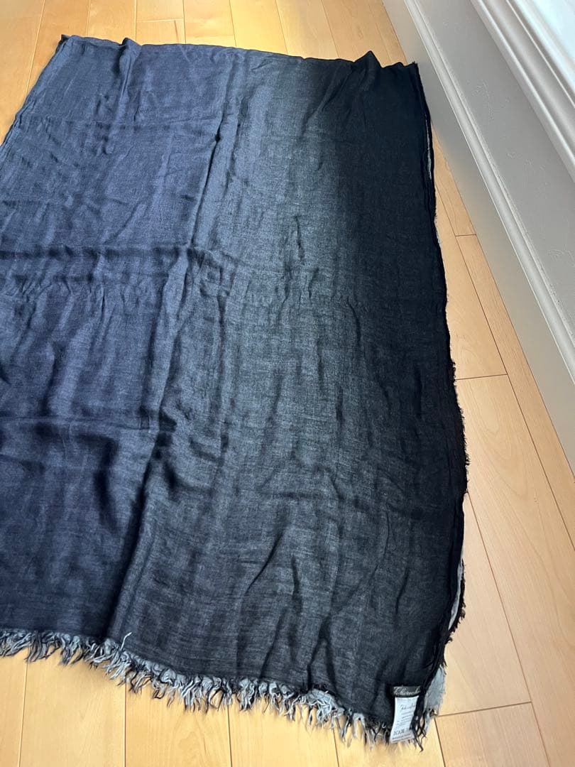 ファリエロサルティ　ストール 大判 グラデーション　ネイビーブラック