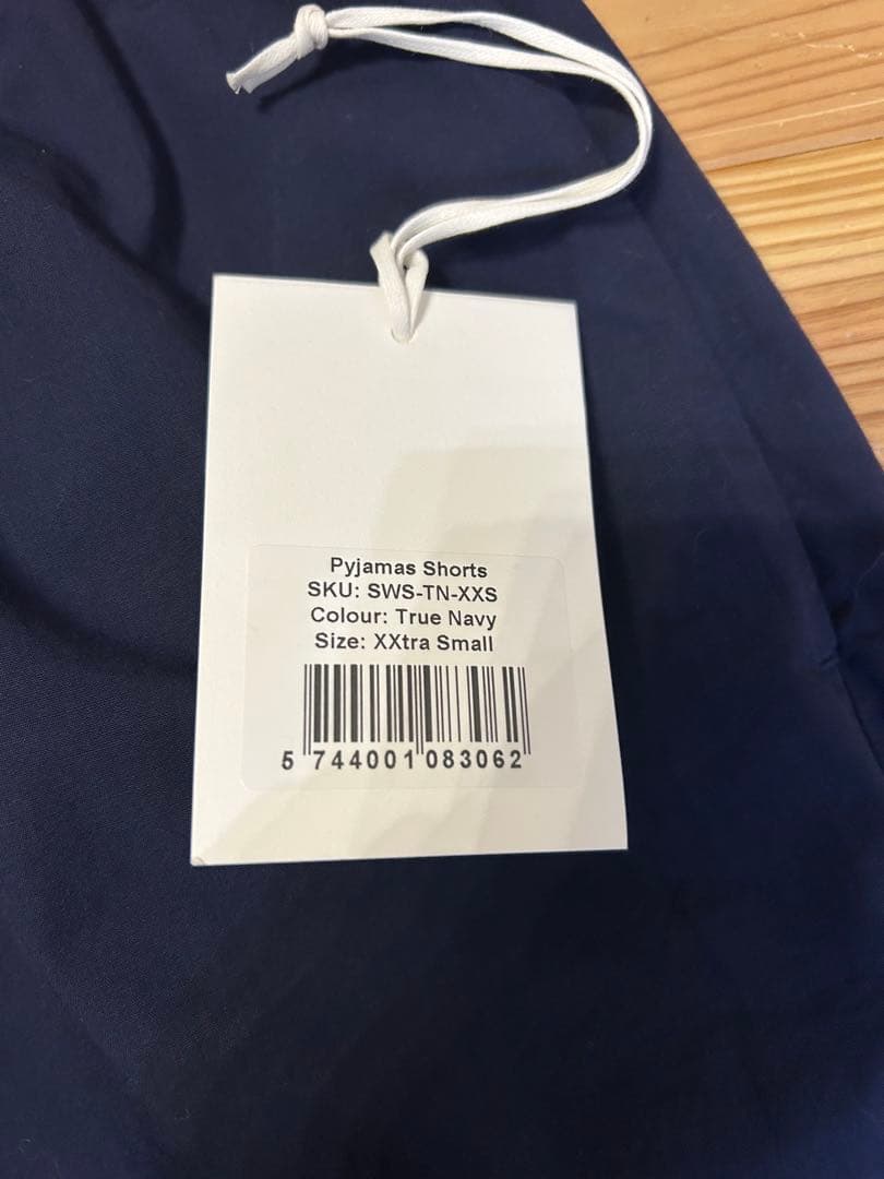 TEKLA ネイビー ショートパンツ ウエストゴム