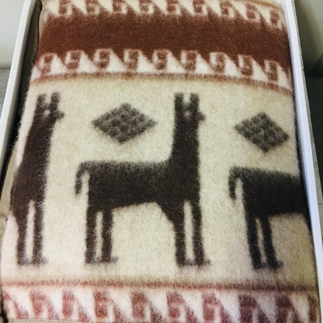 京都西川 アルパカ毛布 140x200cm　ローズブランケット