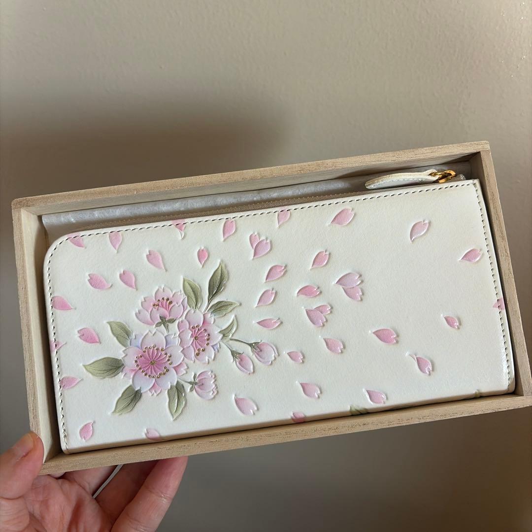 浅草文庫八重櫻　本革長財布　新品未使用