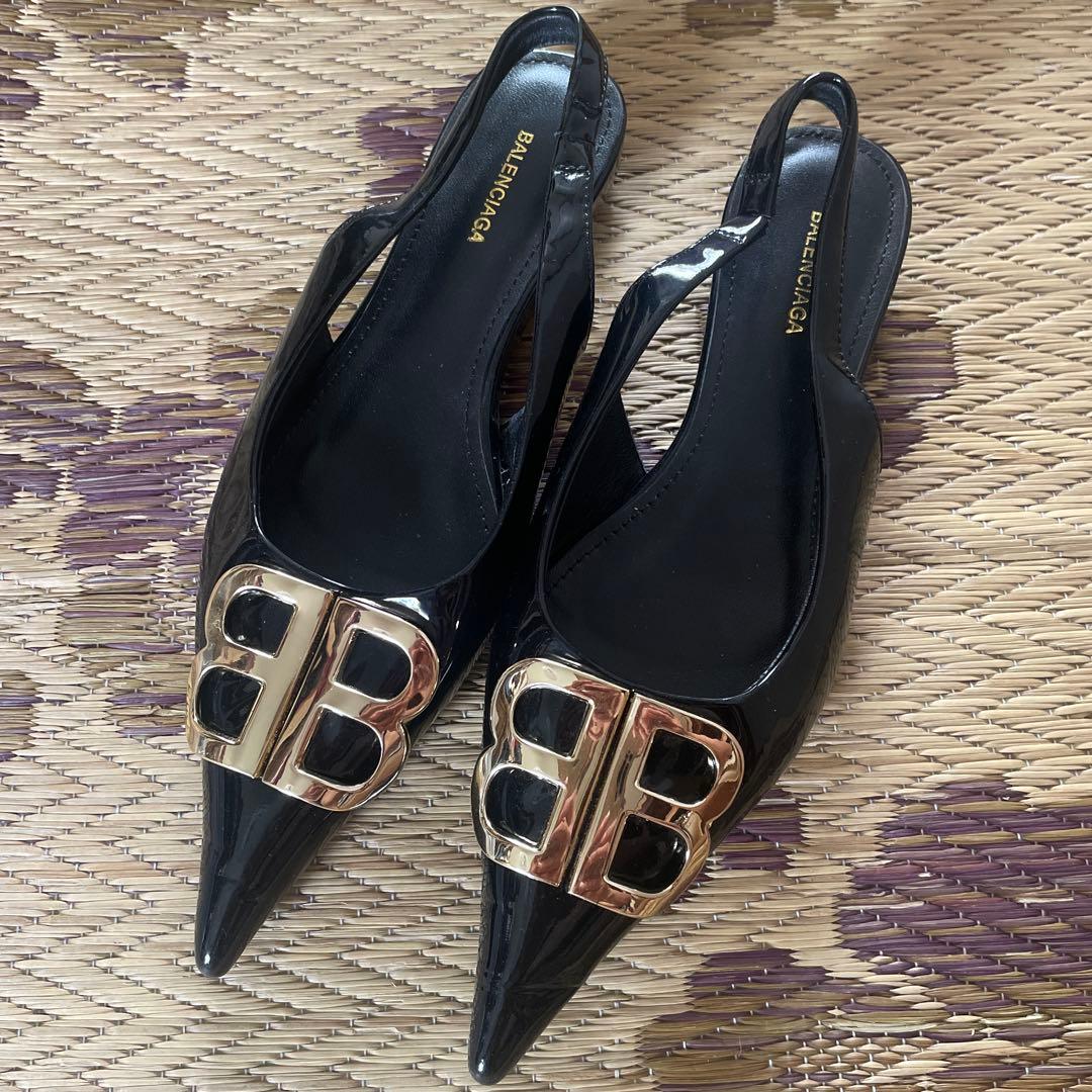 美品 balenciaga バレンシアガ BB ロゴ パンプス