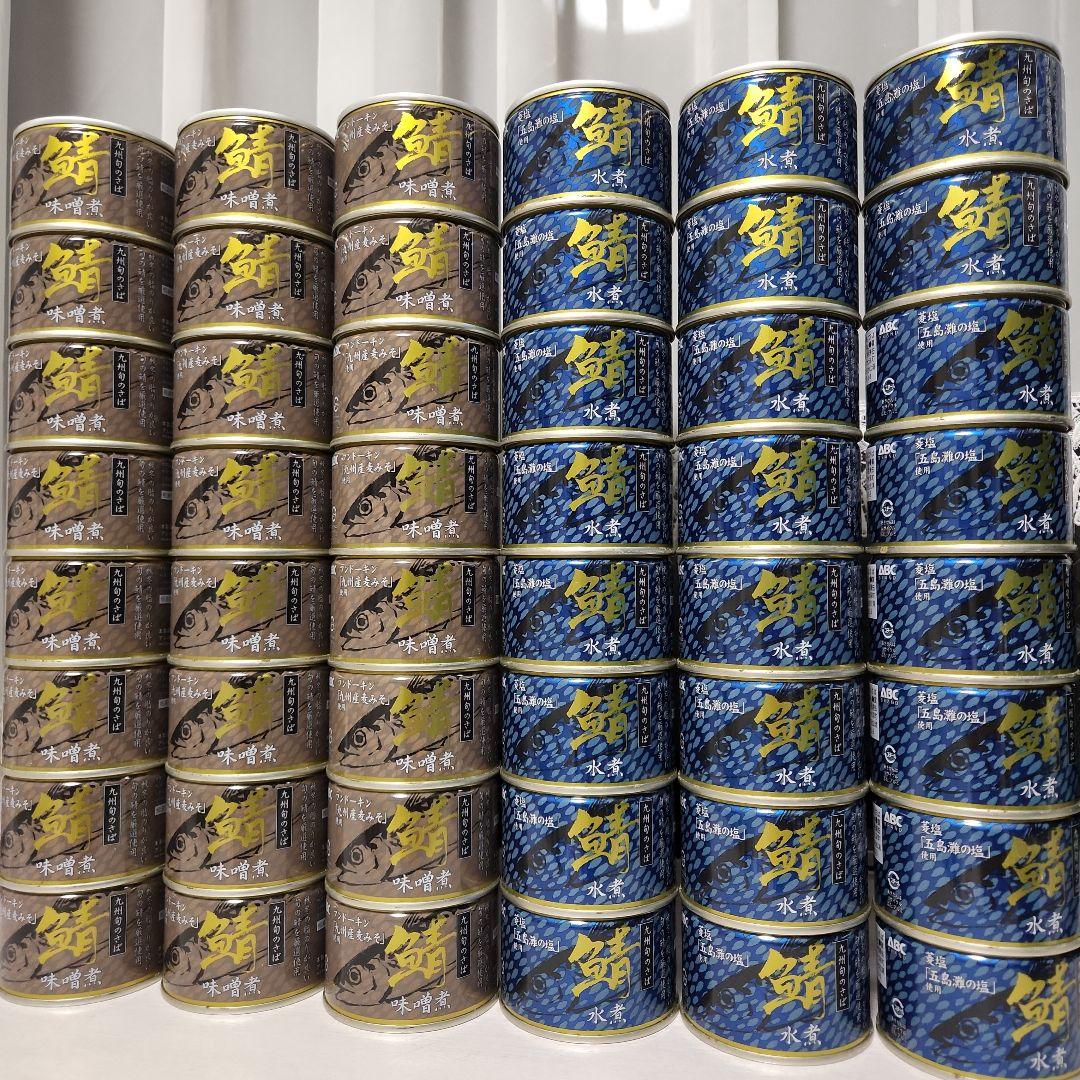 【受け取り時間帯指定可】　災害用　缶詰め 鯖缶 味噌煮 水煮 48缶