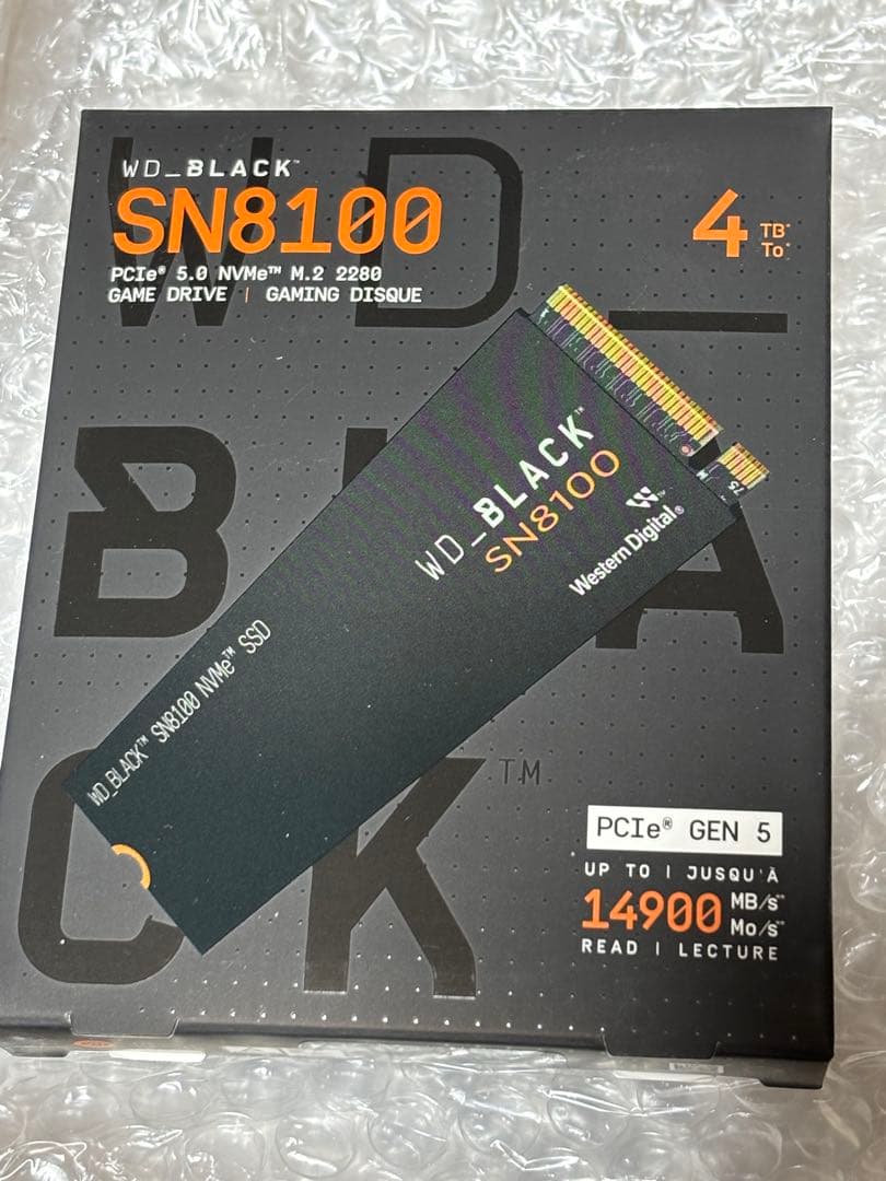 [新品未開封]WD_BLACK SN8100 NVMe Gen5 SSD 4TB