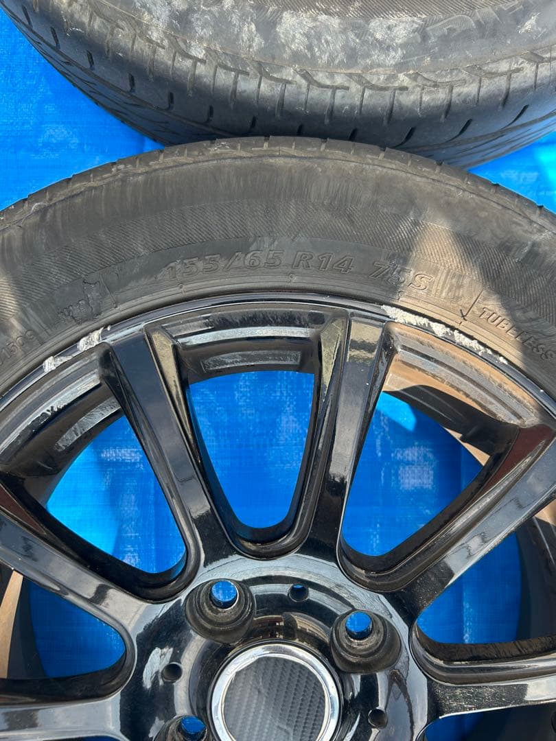 タイヤホイールセット155/65/r14 ホイール4.5j ブリジストンタイヤ