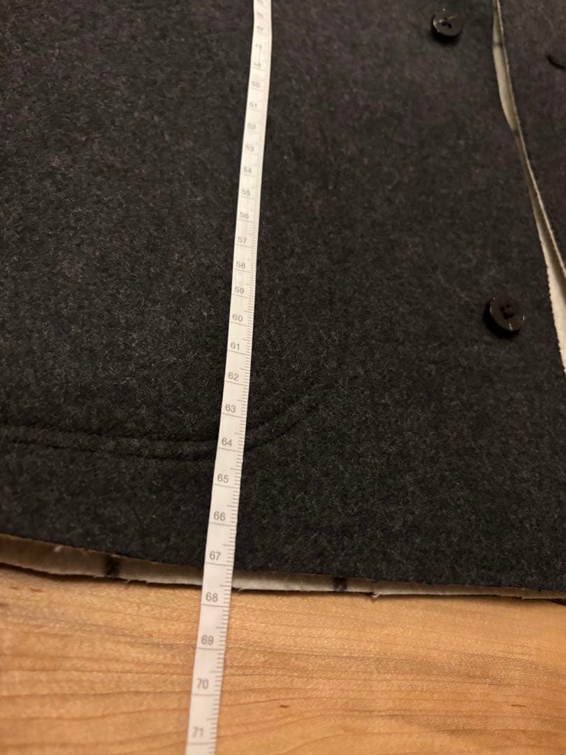 極美品 ETHOSENS エトセンス　ウールメルトン ジャケット　ダークグレー