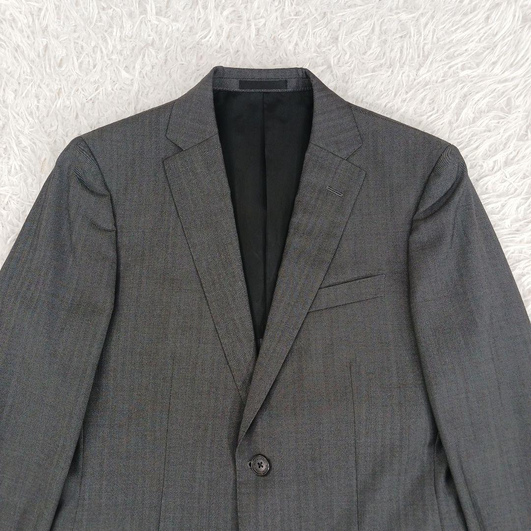ブラックレーベル　スーツ　日本製　グレー　シャドーストライプ　サイズ36R