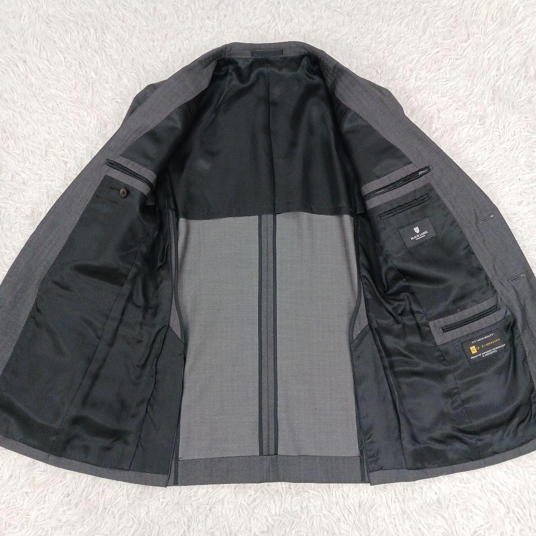 ブラックレーベル　スーツ　日本製　グレー　シャドーストライプ　サイズ36R