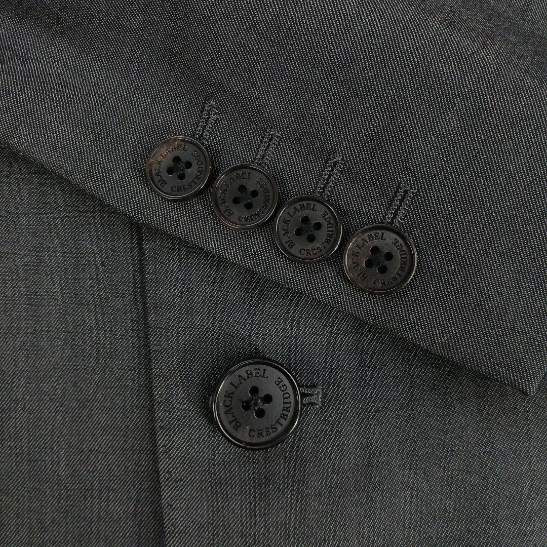 ブラックレーベル　スーツ　日本製　グレー　シャドーストライプ　サイズ36R