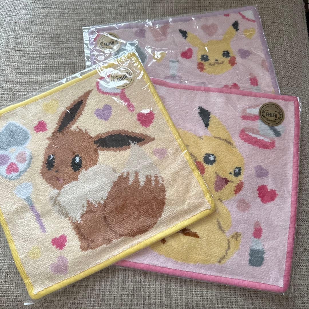 フェイラー　ピカチュウハンカチ３枚セット