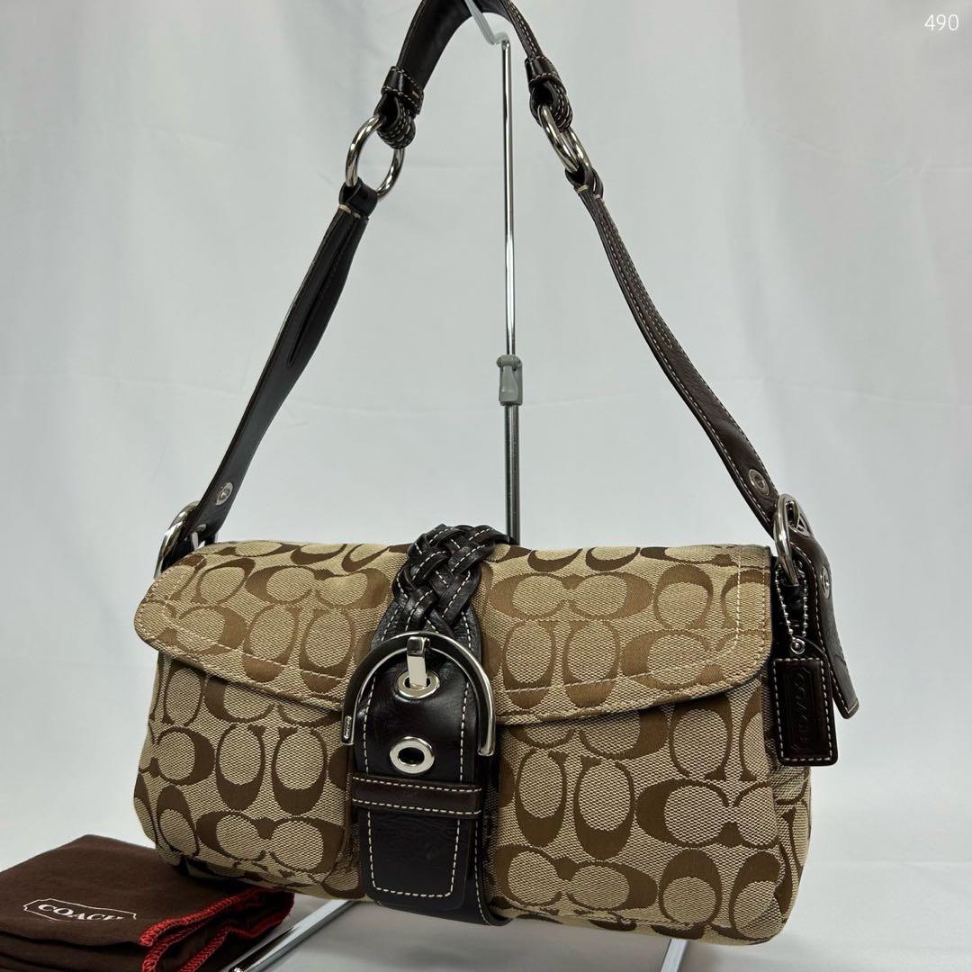 【極美品/保存袋付】コーチ ソーホー ワンハンドバッグ ワンショルダーバッグ